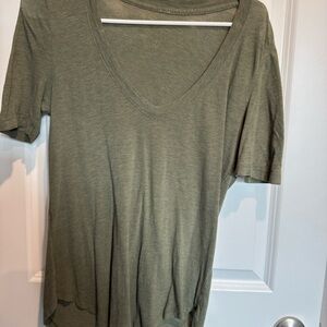 lululemon athletica Sage Green V-Neck Tee